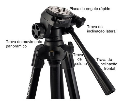 Imagem 6 de 10 de Tripé Benro T899ex Cabeça De 3 Vias P/ Smartphone E Compacta