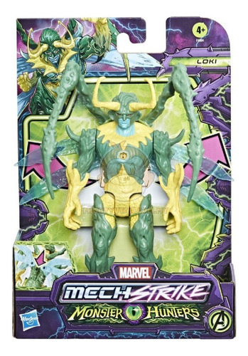 Boneco Marvel Mech Strike Monster Hunters Loki F4804 Hasbro