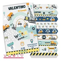 Comprar Kit Imprimible Construcción Camión Grúa Tractor Excavadora 2
