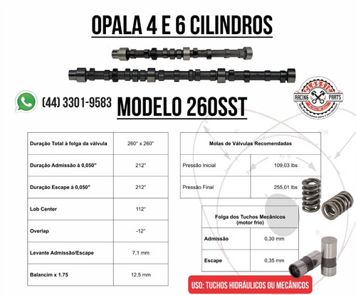 Imagem 2 de 2 de Comando Opala 6cc 260sst - Potência P/ Rua C/ Conforto