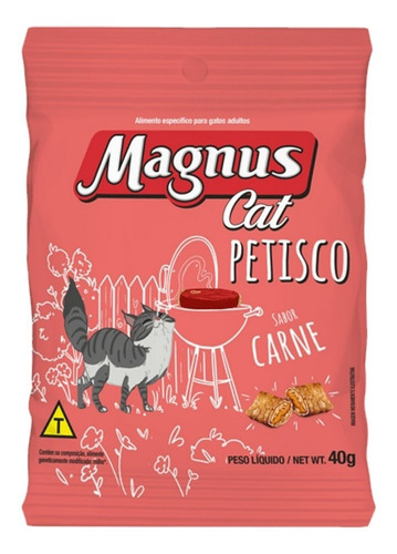 Petisco Para Gatos Magnus Cat Sabor Carne 40g