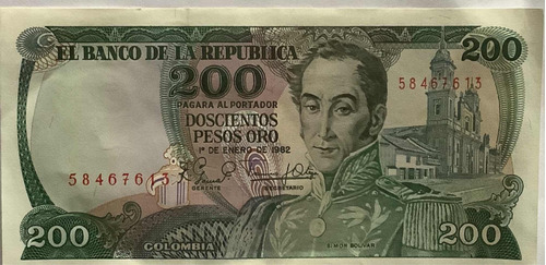 Billete 200 Pesos Oro 1 De Enero 1982