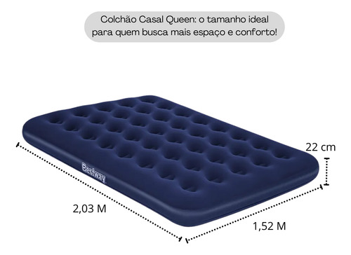 Colchao Inflavel Casal Com Motor Inflador Elétrico Envio 24h