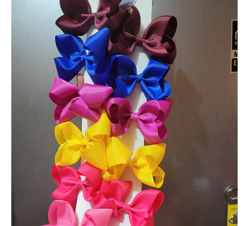 Moños Para El Cabello Tamaño 10 Cm 12 Pares 24 Piezas