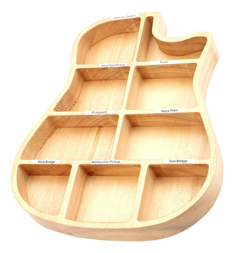 Caja De Púas De Guitarra De Madera Maciza, Soporte Para