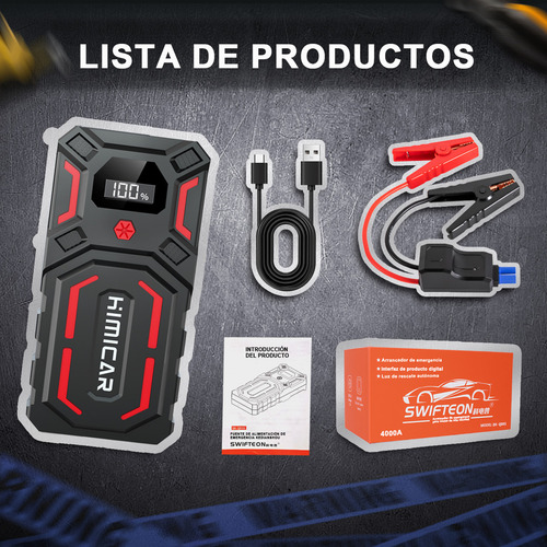 Himicar Arrancador Portátil De Batería De Coche 4000a