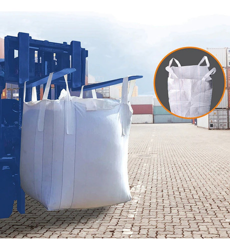 Bolsa de reciclaje Rubble Big Bag, 120 x 90 x 90, 1000 kg, C1, impresión en color blanco
