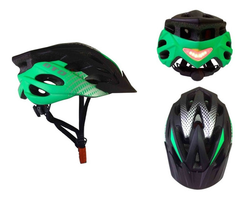 Casco De Bicicleta Con Vicera Y Luz Trasera Incorporada 