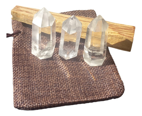 Pack 3 Cuarzos Cristal Tameana Gemoterapia  4 A 4.05cm.