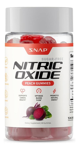 Snap Supplements Nitric Oxide Beet Gummies 60ct Sfn