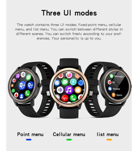 Reloj A60 De 1,32 Pulgadas, Compatible Con Ips De Alta Resolución De 360 X 360