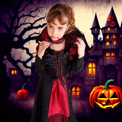 Vestido Fantasia Infantil Menina Vampira - Bem Vestir