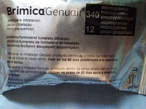 Inhalador Aclidinio Formrterol Tumarato Dihidrato. Nuevo.