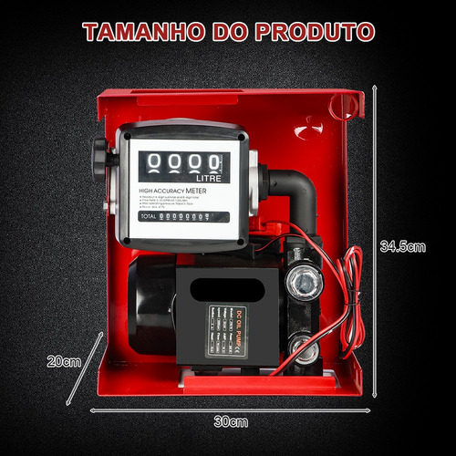 Bomba De Abastecimento Para Óleo Diesel 12v 40 L Por Minuto