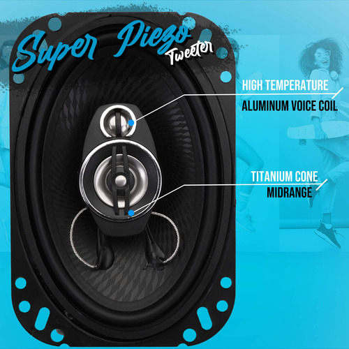 Altavoces Estéreo Para Coche Pyle Pl6183bk, 400 W, 6 X 8, 3
