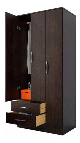 Ropero Placard Madera Melamina Dakar 3 Ptas Revestido Wengue