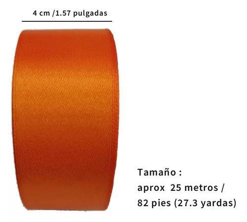 3pcs Rollo De Liston Satinado (4cm) Con 22 Metros