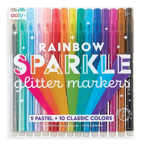 Marcadores Escarchados 15pk Rainbow Sparkle Ooly 