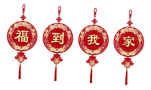 4 Decoraciones Colgantes De Año Nuevo Chino, Personajes