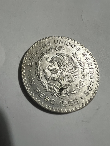 Un Peso Morelos Con Brillo Original Año 1966 (Usado)