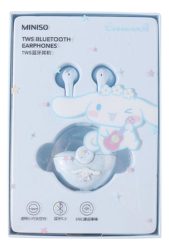 Audífonos Bluetooth Miniso Sanrio Series Cinnamon Dog Tws H