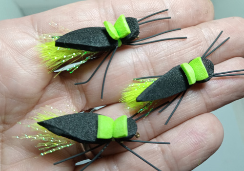Mosca Flote, Anzuelo 8, Bugger Flash Fly Negro