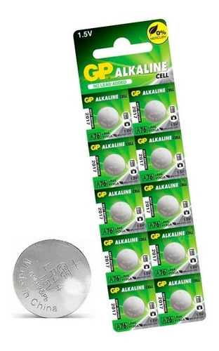 Imagen 6 de 6 de Pila Boton Gp Lr44 A76 Ag13 1.5v Blister De 10 Pilas