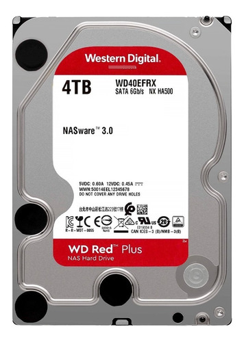 Disco Duro Western D. Wd40efzx De 4tb Pc Sata 3.5  Red