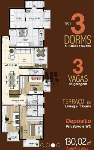 Imagem 24 de 27 de Turris Gonzaga Apartamento Garden 2qts 1st 2vgs Mais De 60m² De Área Externa - Gd0006