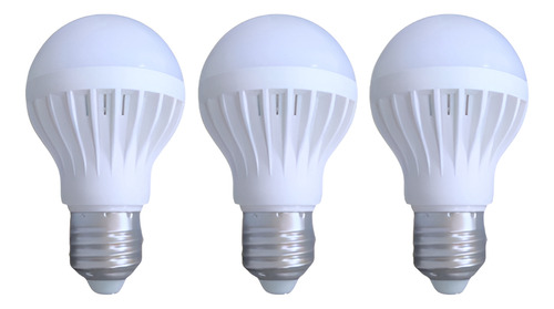 Pack 3 Ampolletas Led 12w Casa Lihua 220v 7000k Blanco Frío