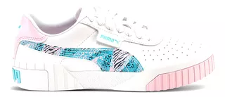 Zapatillas Puma Mujer Cali Animal Mix 395719 01 Blanco