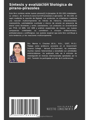 Sintesis Y Evaluacion Biologica De Pirano-pirazoles: Quimica