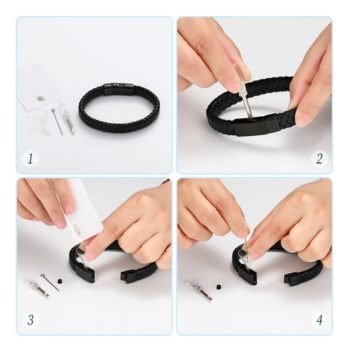Pulsera Urna Para Cenizas Cremación Acero Inoxidable Hombre