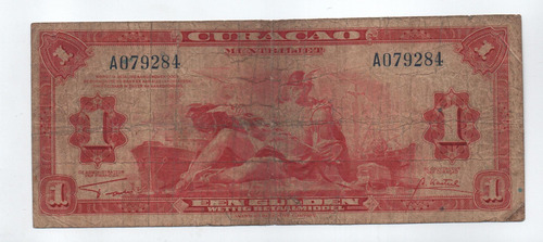 Billete Curacao 1 Gulden 