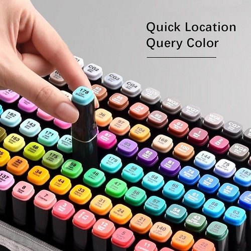 Canetas Touch Coloridas Ponta Dupla - Kit 100 Cores