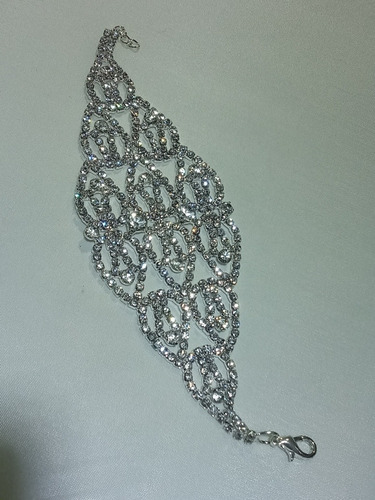 Imagen 3 de 4 de Pulsera Strass Bisutería Fiesta Hermosa