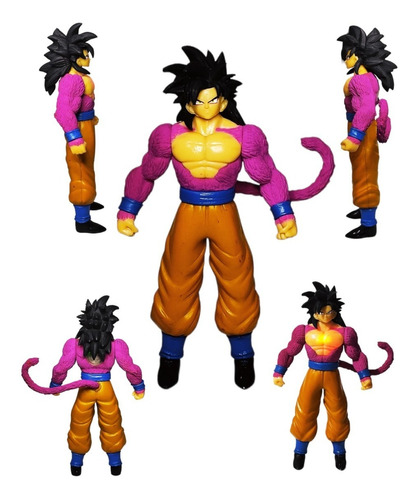 Juguete Muñeco Dragon Ball Super Goku Adulto Sayayin Fase 4