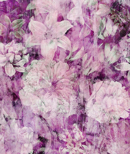Vinil Adhesivo Fotomural Tapiz Patrones Flores Bohemias Boho
