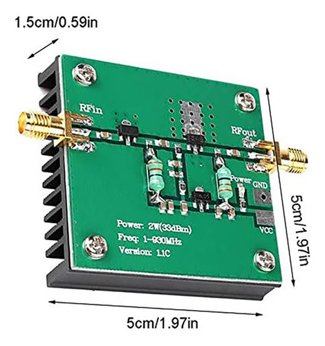 Módulo Amplificador De Potencia De Banda Ancha De 1-930 Mhz