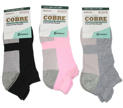 Calcetines Fibra De Cobre Mujer Deportiva (tobillera)