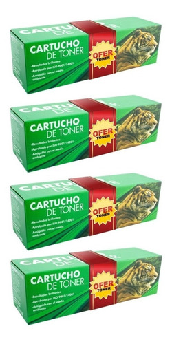 4 Pza Ce285a Toner Tigre 85a Compatible Con M1132