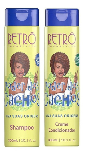 Retrô Poder Dos Cachos Shampoo + Creme Condicionador 2x300ml