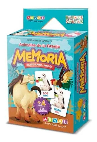 Animales De Granja Juego De Memoria En Cast. E Inglés 