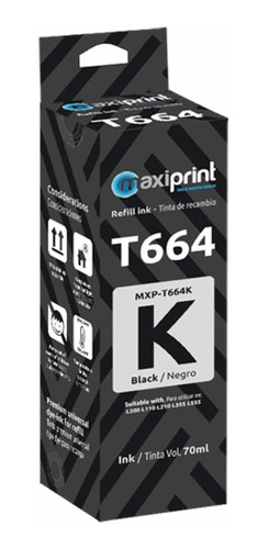 Tinta Epson T664 L110 L200 L210 L350 L355 Et 4550 L555