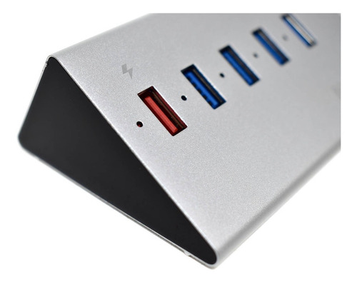 Hub Usb 3.0 Nisuta De 4 Puertos + 1 Qc 3.0 De Carga Rápida