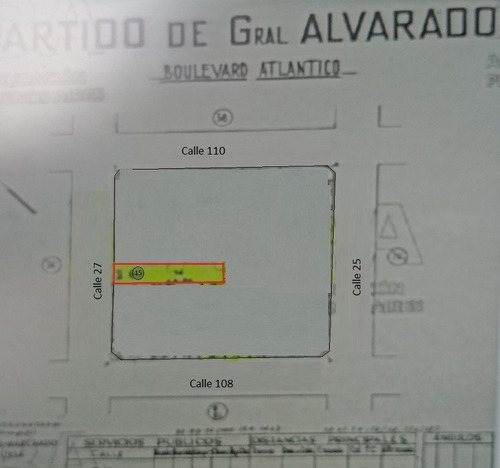 Imagen 15 de 16 de Lote Mar Del Sur Buenos Aires Costa Atlántica Único Sobre Asfalto Oferta 7000 U$s L15