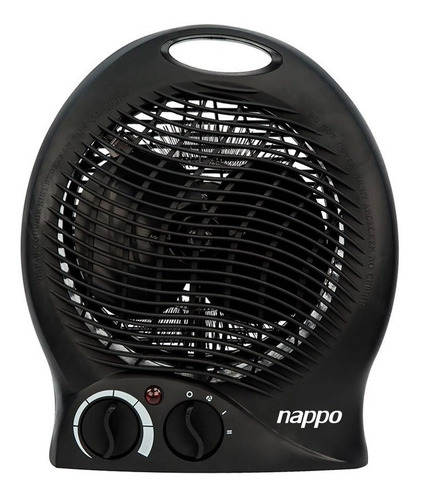 Caloventilador Nappo 2000w 2 Niveles Calor + Aire Frío Color Negro