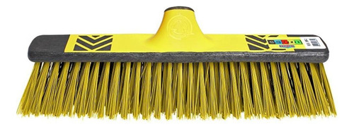 Vassoura De Pelo 40 Cm Com Cabo De Alumínio Amarela