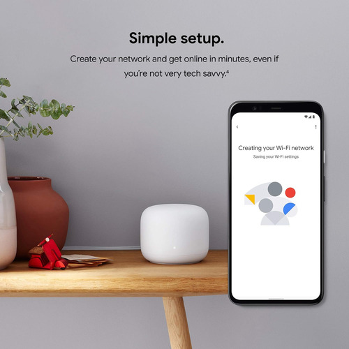 Router Google Nest Wifi, Ac2200, 408m2 De Cobertura, 2u.