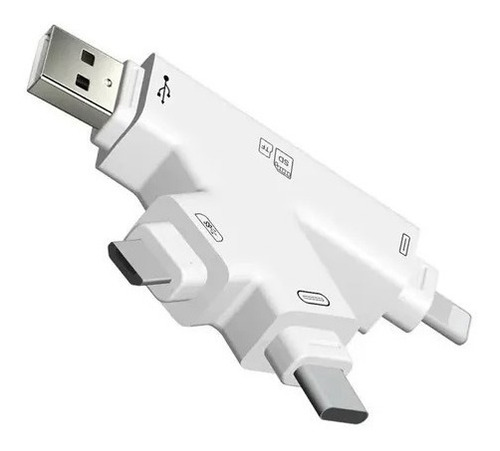 Imagen 1 de 10 de Lector De Tarjetas Memoria Sd Micro Sd Usb C Lightning